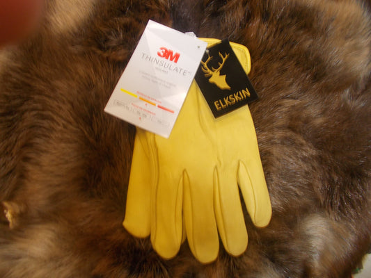 Genuine Lined Elk Skin Glove Very Nice Soft Leather Gloves Comes In Med Lg ex lg 2 xlg 3 xlg
