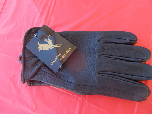 Genuine black in color Deer Skin Glove Very Nice Soft Leather Gloves Comes In Med Lg ex lg 2 xlg 3xl