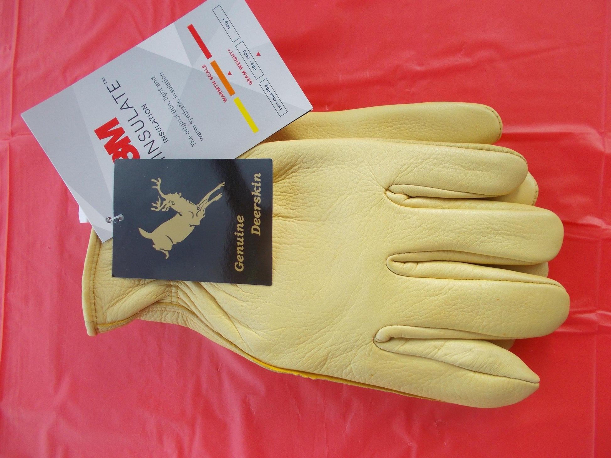 Genuine Lined deer Skin Glove Very Nice Soft Leather Gloves Comes In Med Lg ex lg 2 xlg 3 xlg